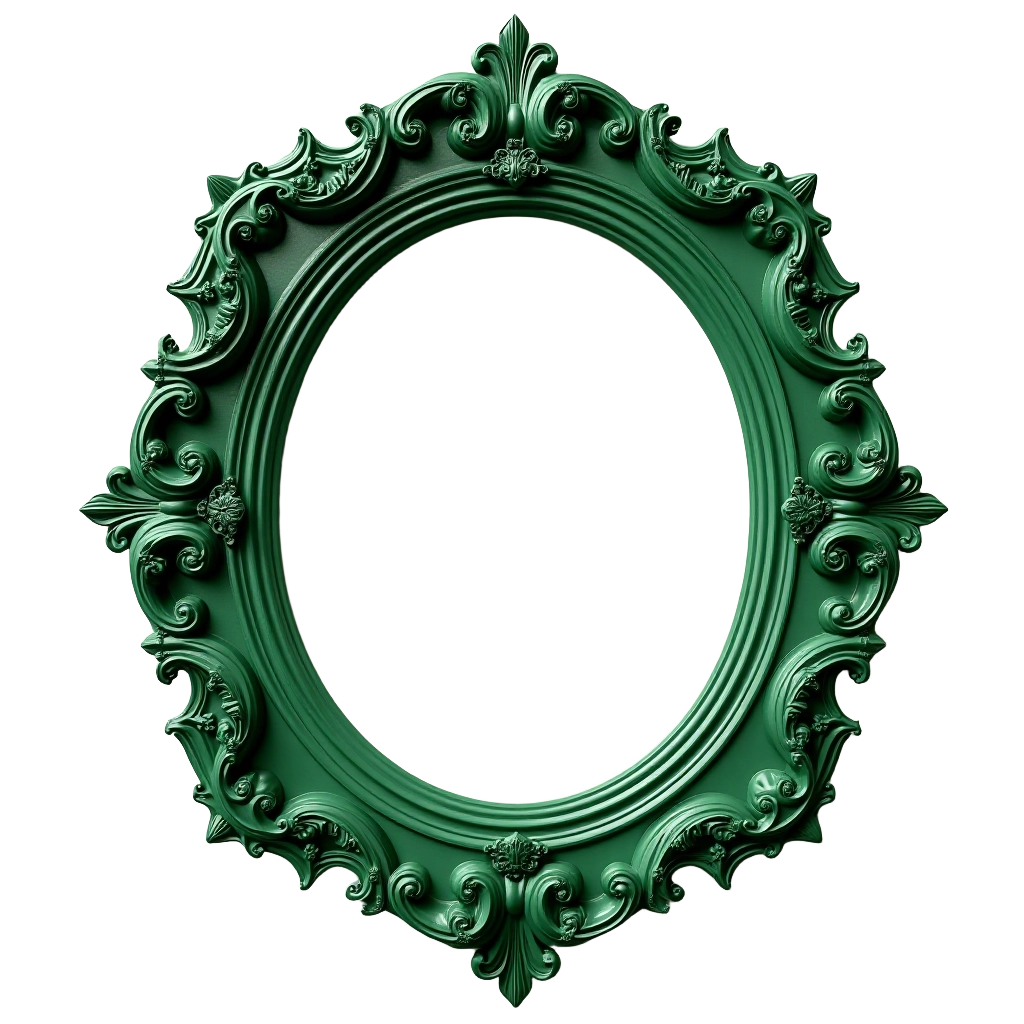 Elegant Green Ornate Frame